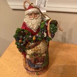 Jim Shore Deck the Halls Santa Hanging Ornament Enesco Heartwood Creek w Box